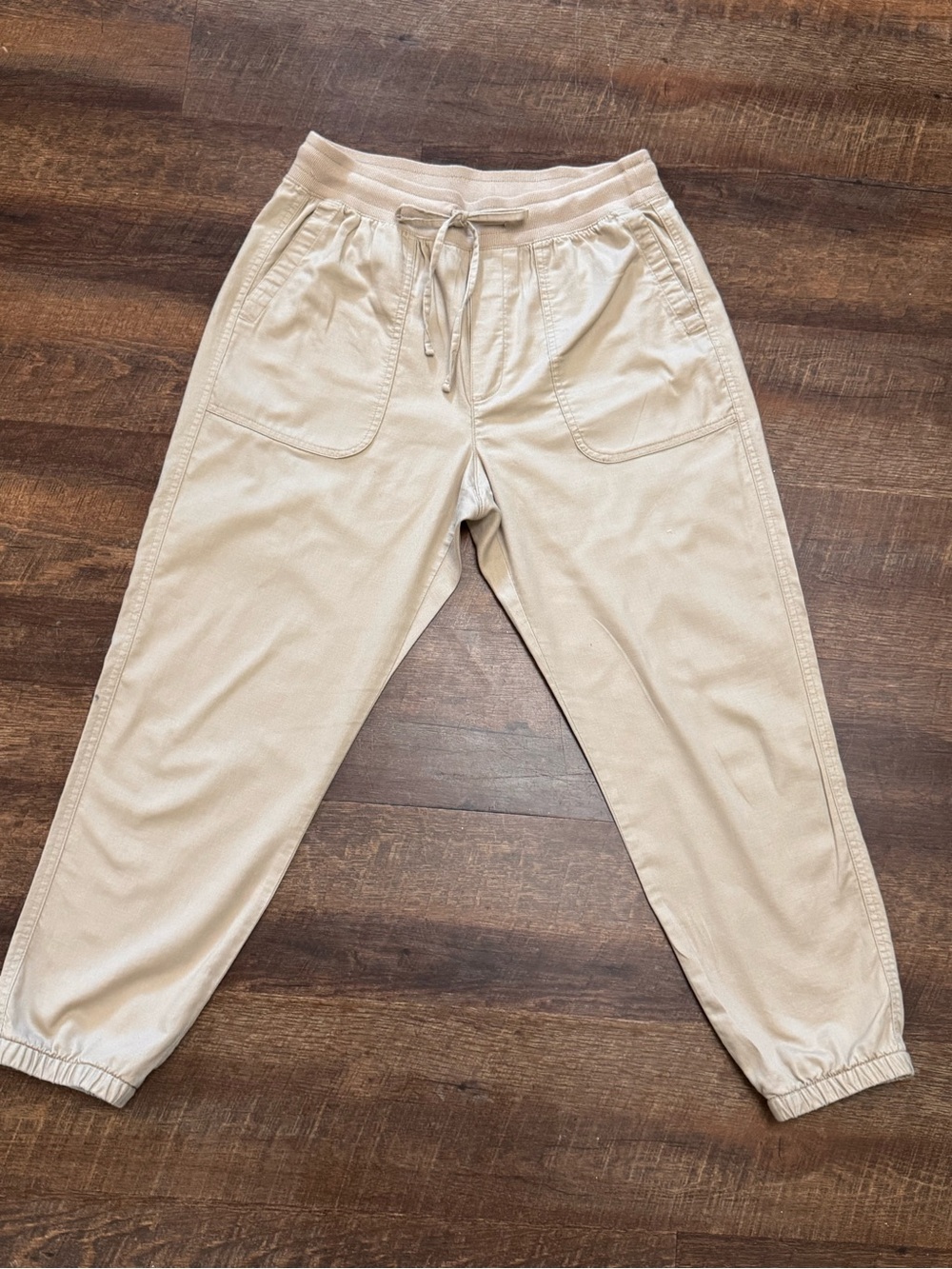 GAP Beige Jogger Pants Women’s Medium Drawstring Utility Casual Cotton
